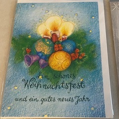 新品 未開封 クリスマスカード 2枚セット ヨーロッパの画像