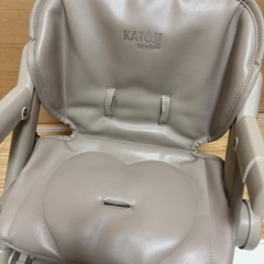 美品 KATOJI カトージ feedme ブースターチェア ミルクティー 限定　ベビーチェアの画像