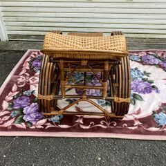 高級藤椅子★ラタン★オットマン★チェアの画像