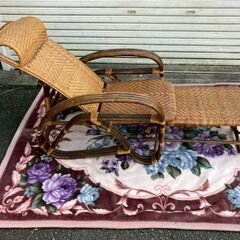 高級藤椅子★ラタン★オットマン★チェアの画像