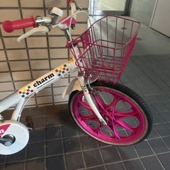 子供用自転車　18インチ　ピンク　初めての自転車の画像