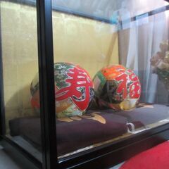 「福」＆「寿」 飾り毬／ガラスケース入り／縁起物／直接受け渡しのみの画像