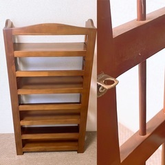 木製折りたたみ本棚の画像