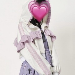 axes femme kawaii　フリルジャージブルゾン 薄紫×白 Mサイズの画像