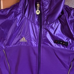 adidas アディダス ナイロンジャケット パープル スポーツウェアの画像