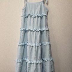水色　ワンピースの画像