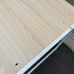 (B) シンプル OA デスク PCデスク 机 テーブル 作業台としても W1000 D600 H740 ナチュラルカラー 中古品 ④の画像