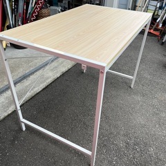 (B) シンプル OA デスク PCデスク 机 テーブル 作業台としても W1000 D600 H740 ナチュラルカラー 中古品 ④の画像