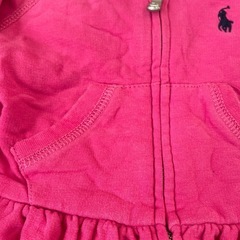 ポロ・ラルフ・ローレン フード付きパーカー薄手　ピンク　女の子　9Mの画像