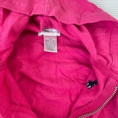 ポロ・ラルフ・ローレン フード付きパーカー薄手　ピンク　女の子　9Mの画像