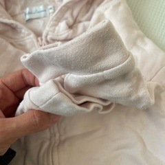 Ralph Lauren フード付き薄ピンクパーカー　80の画像