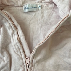 Ralph Lauren フード付き薄ピンクパーカー　80の画像