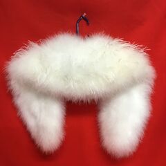 ショール 成人式 卒業式 ファーショール 白 　USEDの画像