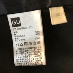 GUステンカラーコート　ブラックの画像