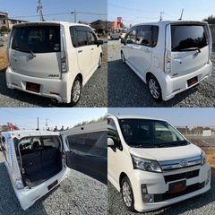 車検2年付！コミコミ価格！平成25年式ダイハツムーヴカスタムX！グレードSA🚗社外ナビ！Bluetooth！LEDヘッドライト！アイドリングストップ！衝突防止システム！の画像