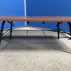 【美品】ニトリ 折りたたみテーブル シェルフィ9045 ダークブラウン ローテーブル 持ち運び可能 早い者勝ち 引取歓迎 配送OKの画像