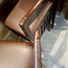 プシロート カウンター チェアー 椅子 ブラウン 柵 スタンドイス 6脚の画像