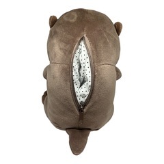 りぶはあと 座り抱き枕 プレミアムねむねむアニマルズ カワウソのくるり Sサイズ(全長約18cm) ペット おもちゃの画像