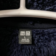 ユニクロ  フリースベスト  レディースＬサイズ  ネイビーの画像