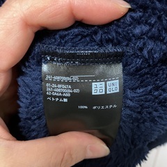 ユニクロ  フリースベスト  レディースＬサイズ  ネイビーの画像