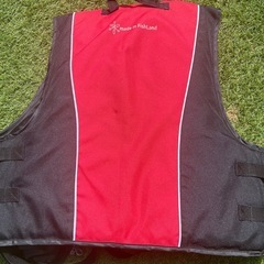 FISH LAND フローティングベスト ライフジャケット 赤黒 釣り フィッシングの画像