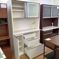 ★リユースのサカイつくば店★TK7512 NITORI キッチンボード ホワイト H200×D45×W120 クリーニング済みの画像