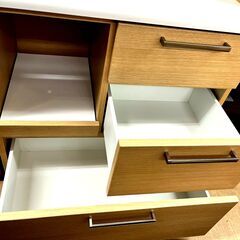 ニトリ キッチンボード ビゼン 80KB 食器棚 ナチュラルの画像