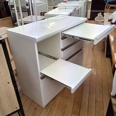 ★リユースのサカイつくば店★TK7515  レンジ台 ホワイト H96×D48×W99 クリーニング済みの画像