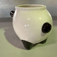 【お引取 限定】パンダ植物ポット　ミニ植木鉢　プランター　＊041-Gの画像