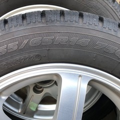 （話し中）軽四用155/65/R14アルミホイール付き　スタッドレスタイヤ4本セット超美品！！の画像