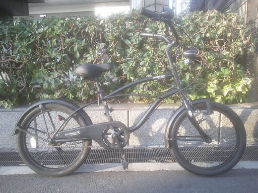 整備済み中古自転車　20インチ　税別￥14.800-　クルーザータイプ　太タイヤ　マットブラック1202