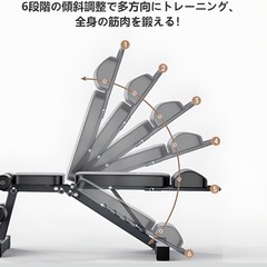 トレーニングベンチ 折りたたみ　インクラインベンチ フラットベンチ 可変式ベンチの画像