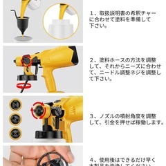スプレーガン⭐️充電式 電動塗装機 マキタ対応 コードレス バッテリー2個付の画像
