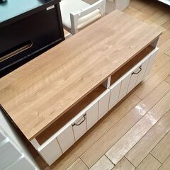 ★リユースのサカイつくば店★TK7518  テレビ台 ナチュラル H47×D39×W101 クリーニング済みの画像