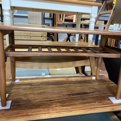 ⭐️オシャレ⭐️センターテーブル 丸いフォルム 棚付き No.2647 KEの画像