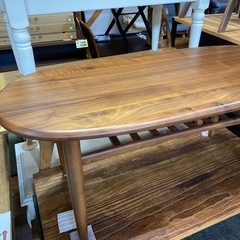 ⭐️オシャレ⭐️センターテーブル 丸いフォルム 棚付き No.2647 KEの画像