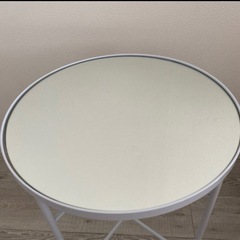 フランフランマタン サイドテーブル ホワイト（W425）　の画像