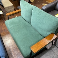 ⭐️美品⭐️NITORI 2Pソファ コーデュロイ 布張り（GC03 Dkg YGR）北欧風 No.2718 KEの画像