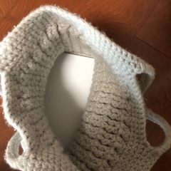 手作り毛糸バックの画像