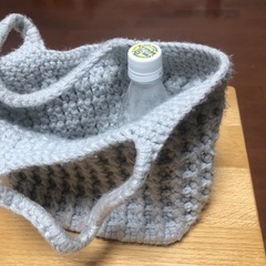 手作り毛糸バックの画像