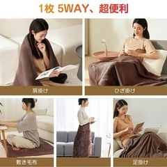 【抱き合わせ割引あり】【新品未使用】電気ブランケット3段階温度調節の画像