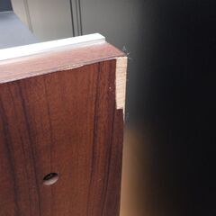 Denon 木目調 ガラス扉付き オーディオ ラック レトロ 現状品 アート 直接取引OKの画像