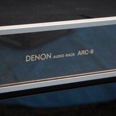 Denon 木目調 ガラス扉付き オーディオ ラック レトロ 現状品 アート 直接取引OKの画像