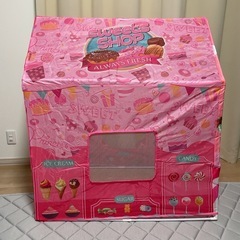 キッズテント　子供用テント  室内用 遊びテント ピンク おままごと スイーツショップの画像