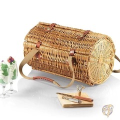 【美品】定価25000円 アウトドア用品 ピクニックバスケット／ワインバスケットの画像
