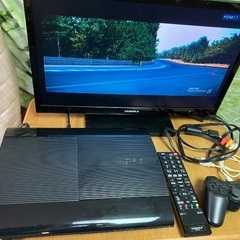 完動美品！ハンコンフルセット！ロジクールG27レーシングホイールスタンド付き！プレステ3やソフト等も一式。テレビのおまけ付きの画像