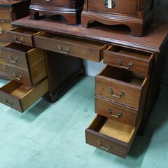 ★朝霞の雑貨屋さん★KOUKISIN★ 米軍払い下げ品　＜ダブルスリーブデスク　両袖机＞ USED品 ヴィンテージ の画像