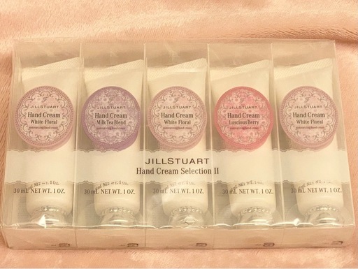 未開封 JILLSTUART ハンドクリーム5本セット ジルスチュアート ホワイトフローラル ミルクティーブレンド ラシャスベリー