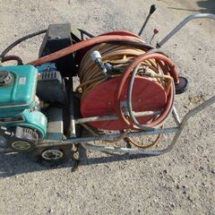 農機具　丸山セット動噴　巻き取り機付き　の画像