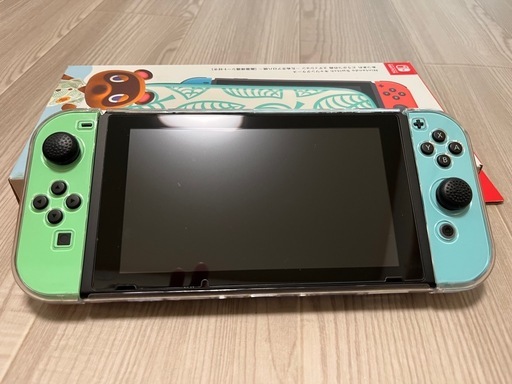 Nintendo Switch あつ森デザイン本体セット（美品・未使用ケース付き・ソフトなし）バラ売り不可
